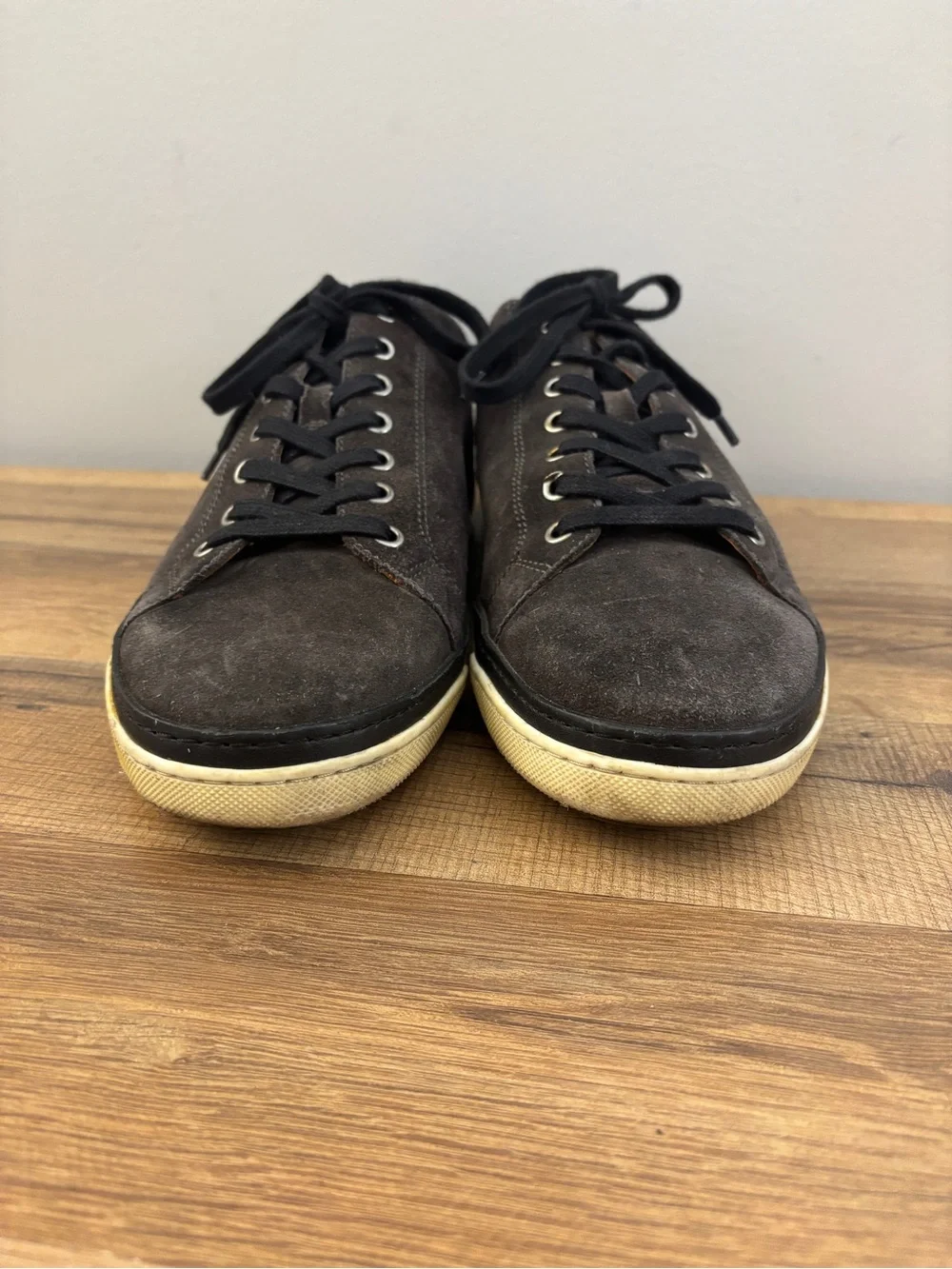 Allen Edmonds Porter Derby Sneaker Grey Suede Lace Up Shoe Men’s